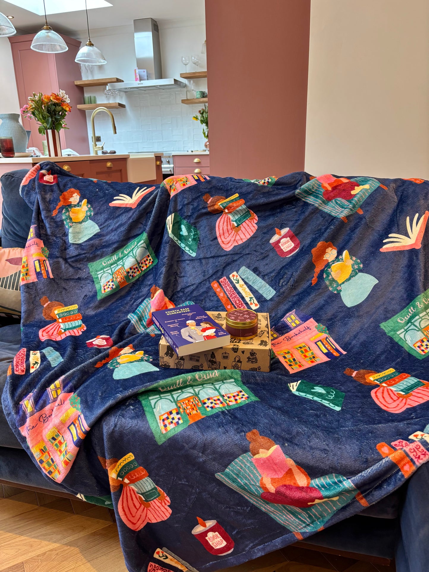 Reversible Bookish Blanket
