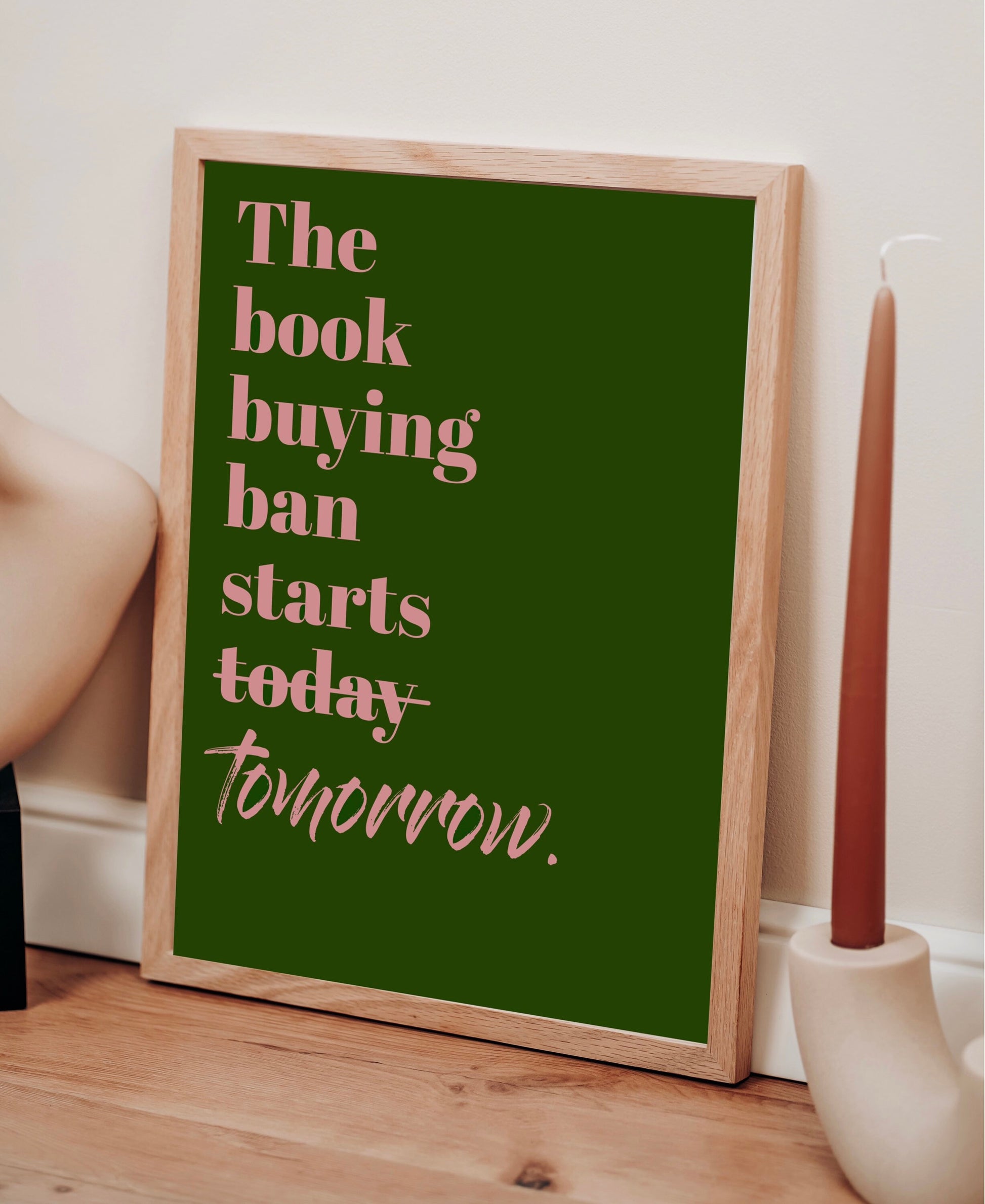 The book buying ban starts tomorrow