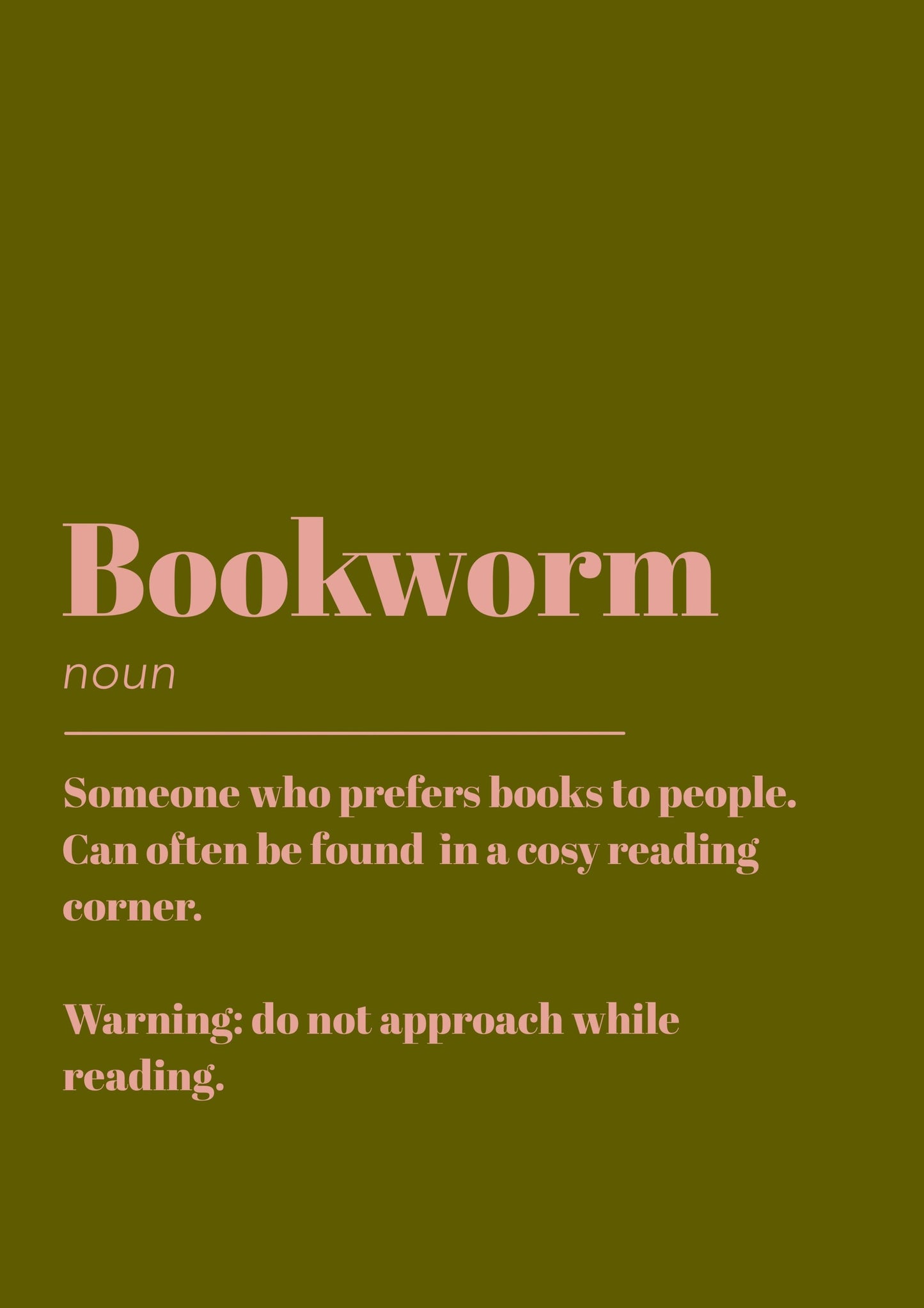 Bookworm Definition Print | Gift for Book Lover | Book Print | Bookish Gifts | Gift for Her | Office Print