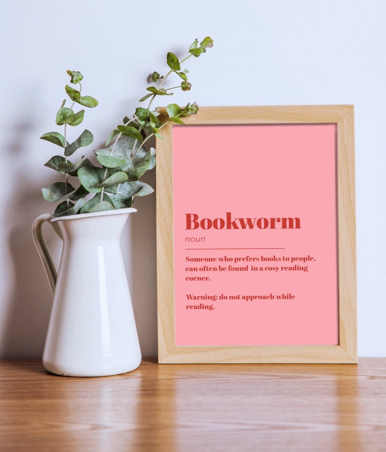Bookworm Definition Print | Gift for Book Lover | Book Print | Bookish Gifts | Gift for Her | Office Print