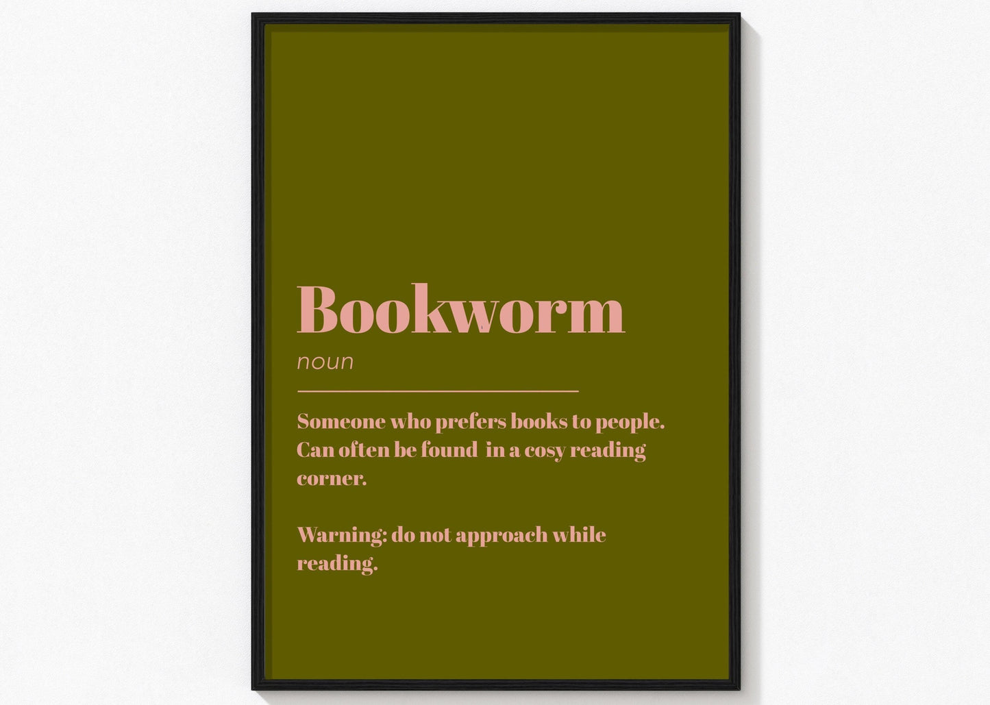 Bookworm Definition Print | Gift for Book Lover | Book Print | Bookish Gifts | Gift for Her | Office Print