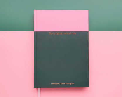 Reading journal with gold foiling