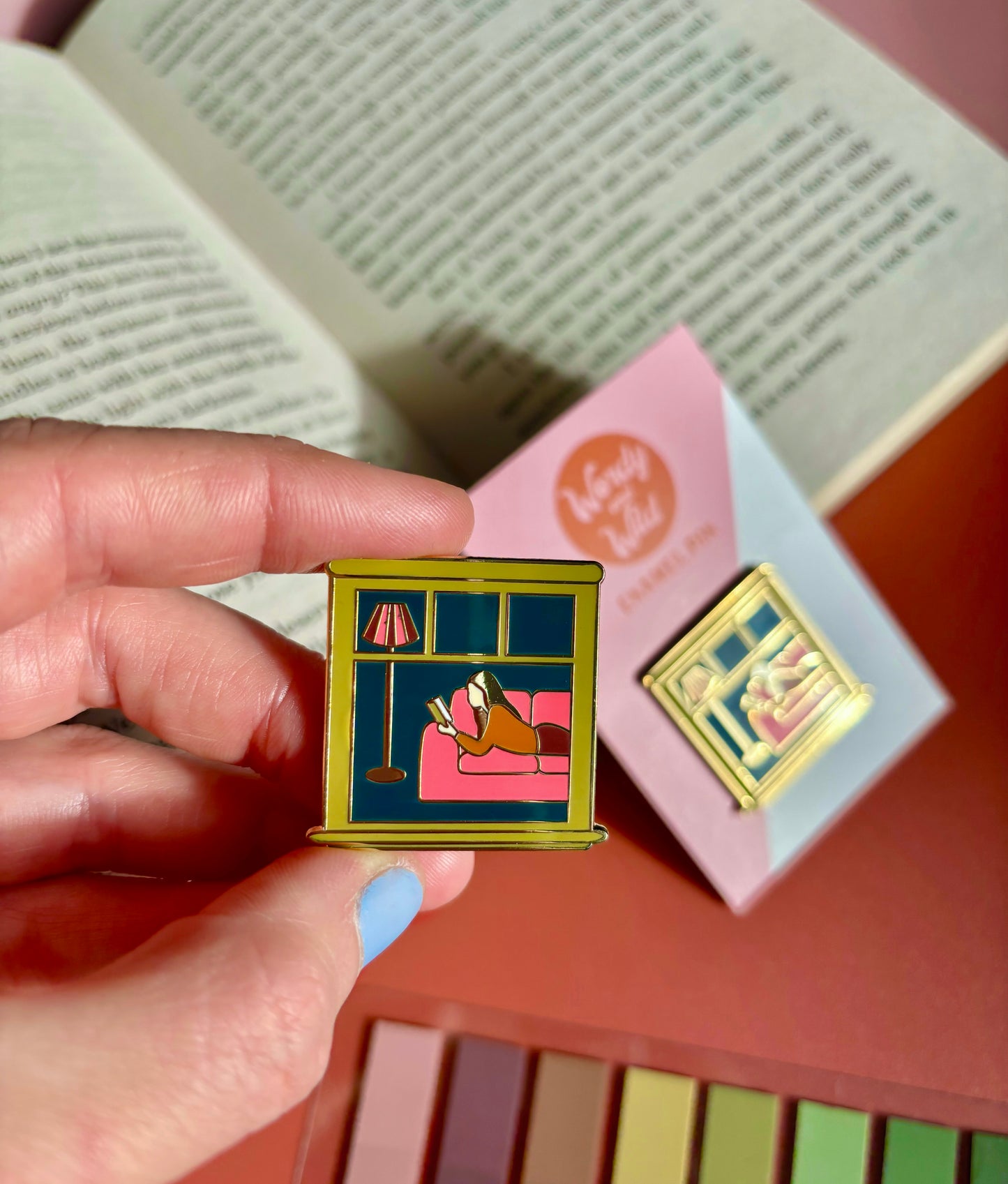 Reading Window Enamel Pin | Bookish Hard Enamel Pin