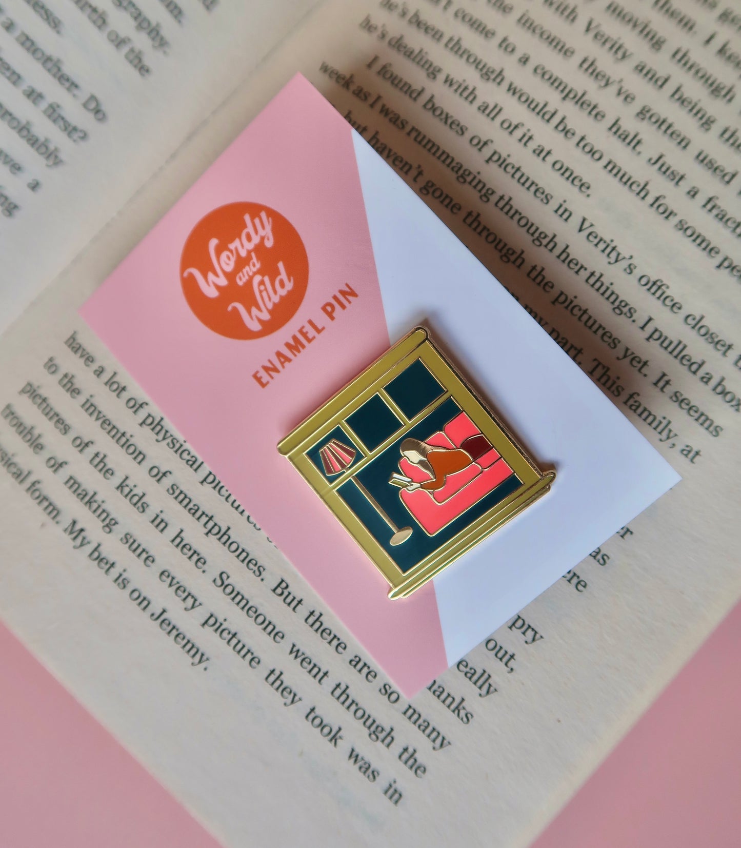 Reading Window Enamel Pin | Bookish Hard Enamel Pin