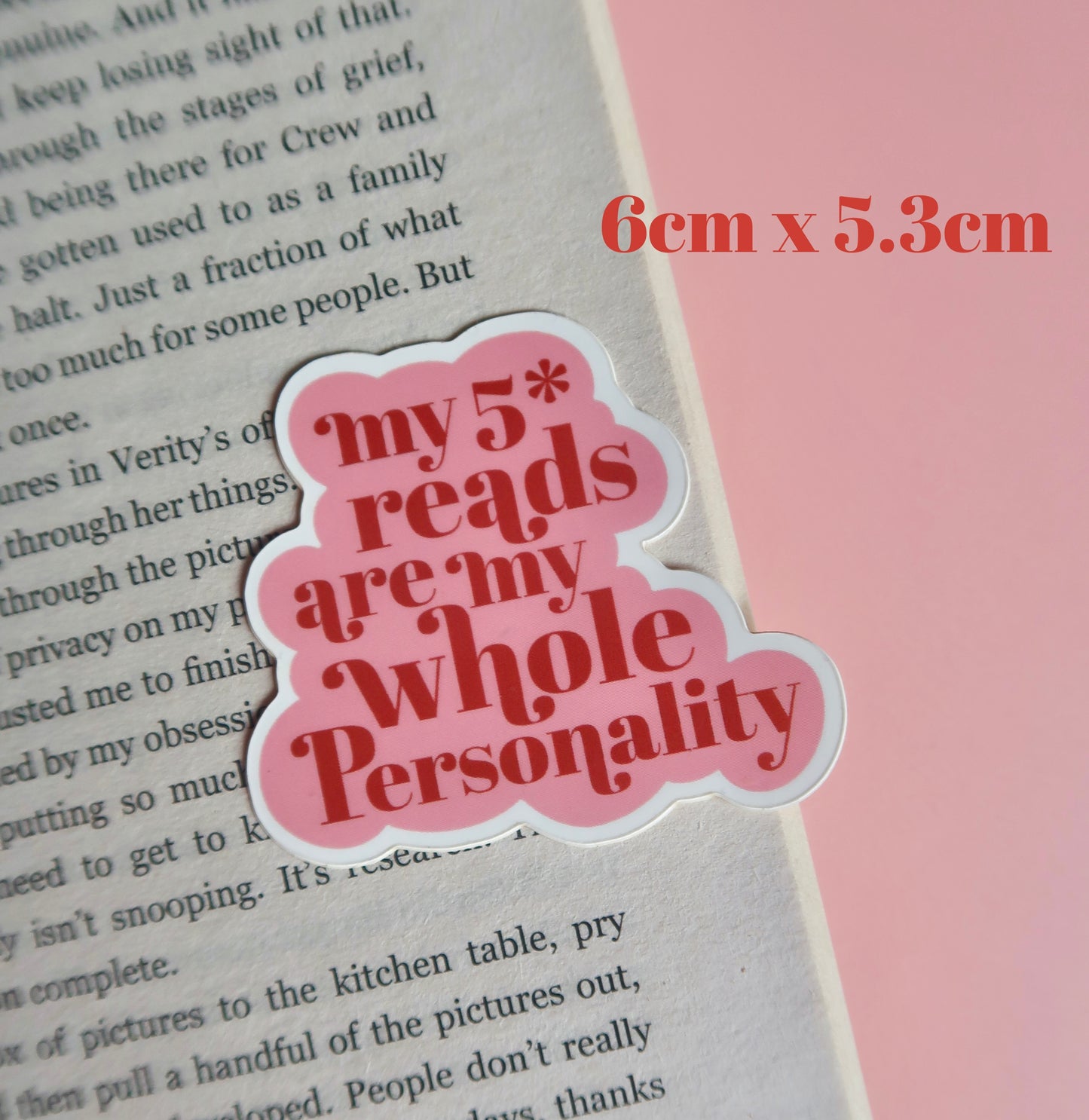 My 5* Reads Sticker | Bookish Sticker | Kindle Stickers | Vinyl Matt Sticker