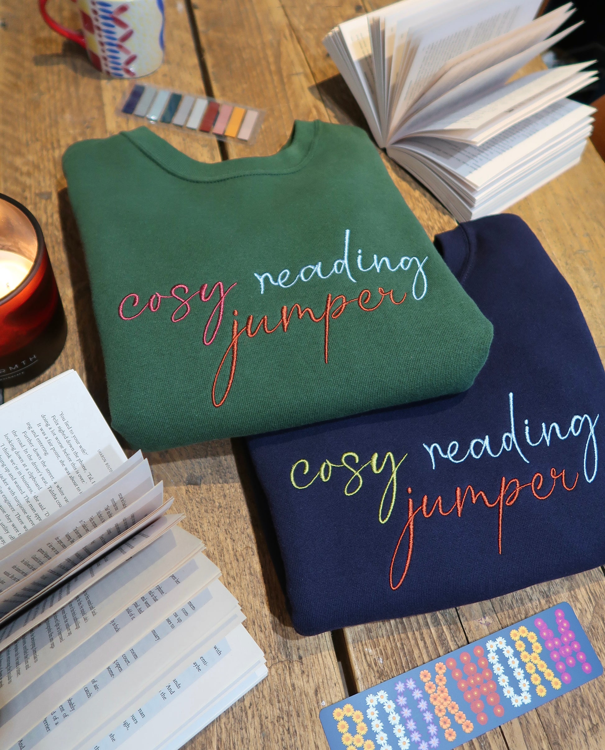 Book themed jumper book lover gift