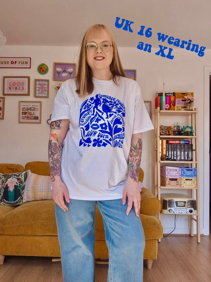 Embroidered Bookworm Oversized T-Shirt | Bookish Tee | Gift for Book Lover