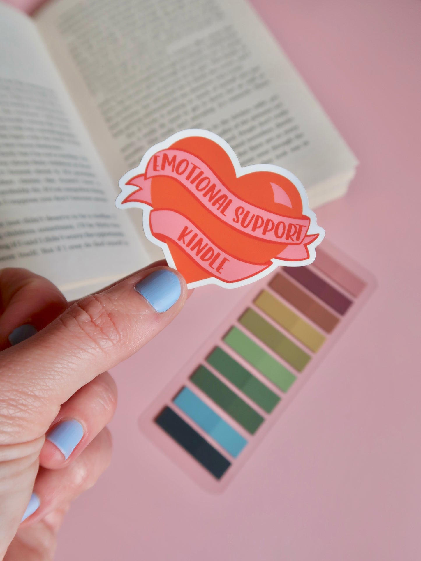 Emotional Support Vinyl Sticker | Kindle Bookish Sticker