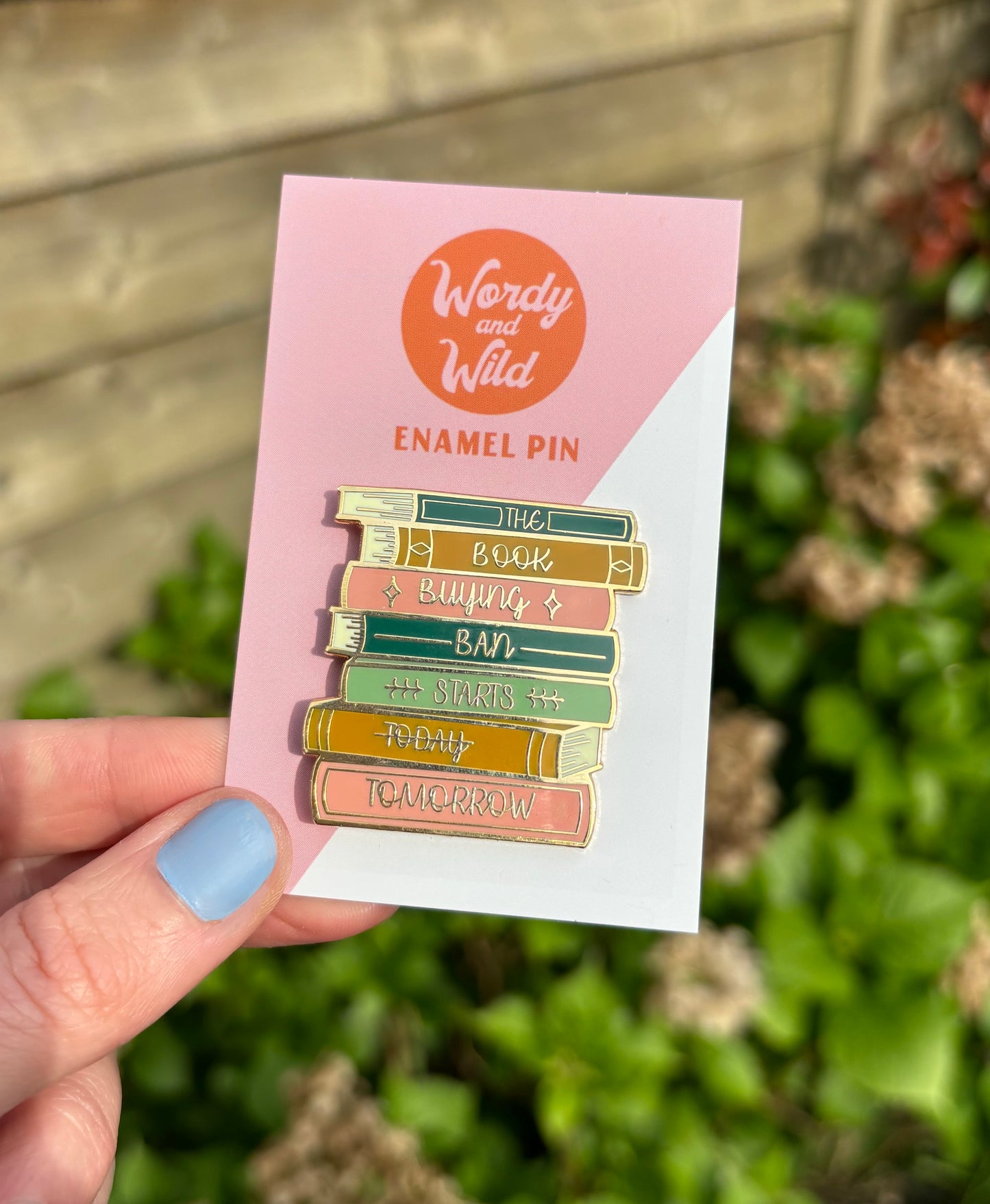 Book Buying Ban Enamel Pin | Bookish Hard Enamel Pin