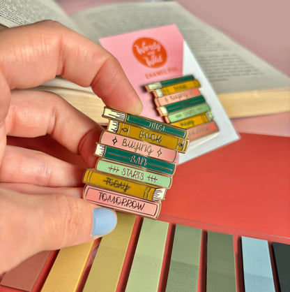 Book Buying Ban Enamel Pin | Bookish Hard Enamel Pin