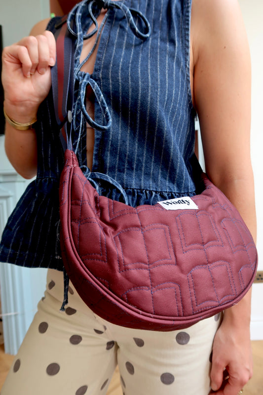 Bookish stitching cross body bag