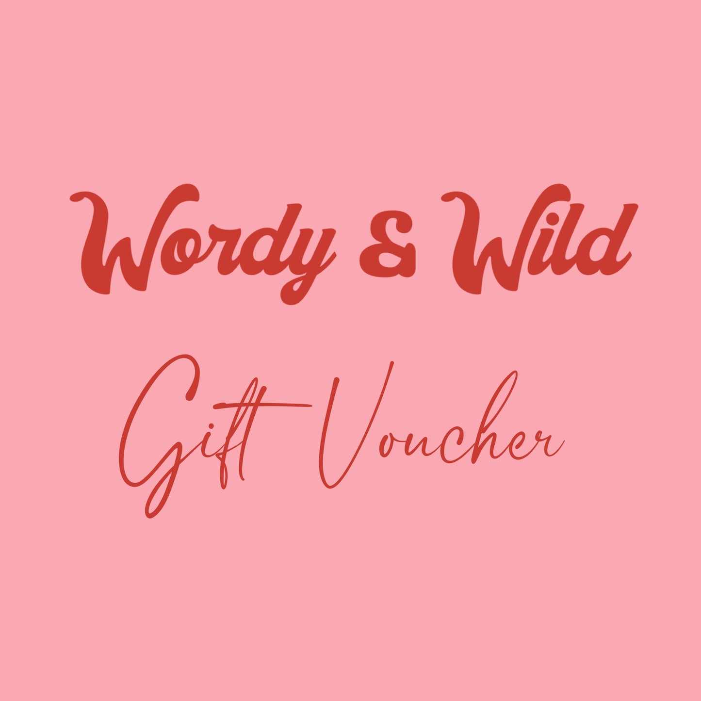 Wordy & Wild Gift Voucher