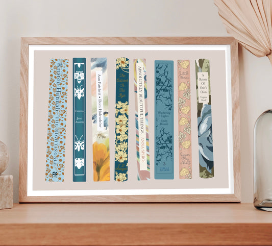 Gifts for Book lover - book spine print