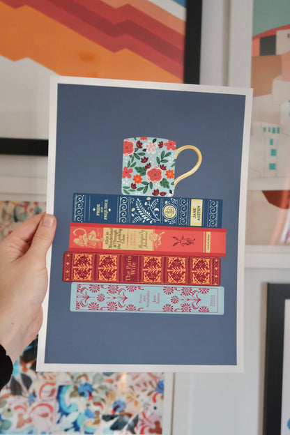 Pretty bookish art print 