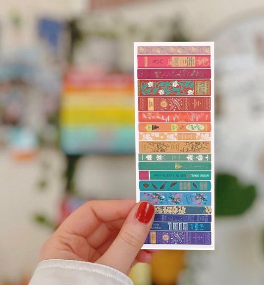 Book Spine Bookmark | Rainbow Bookmark | Bestie Gift | Gifts for Book Lovers Women | Bookworm Gift | Mother’s Day Gift