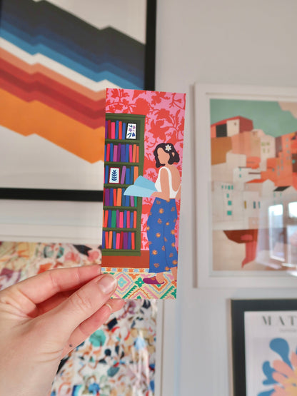 Pink Reading Bookmark | Colourful Bookmark | BFF Gift | Gift for Book Lover Bookworm | Bookmarks for Women