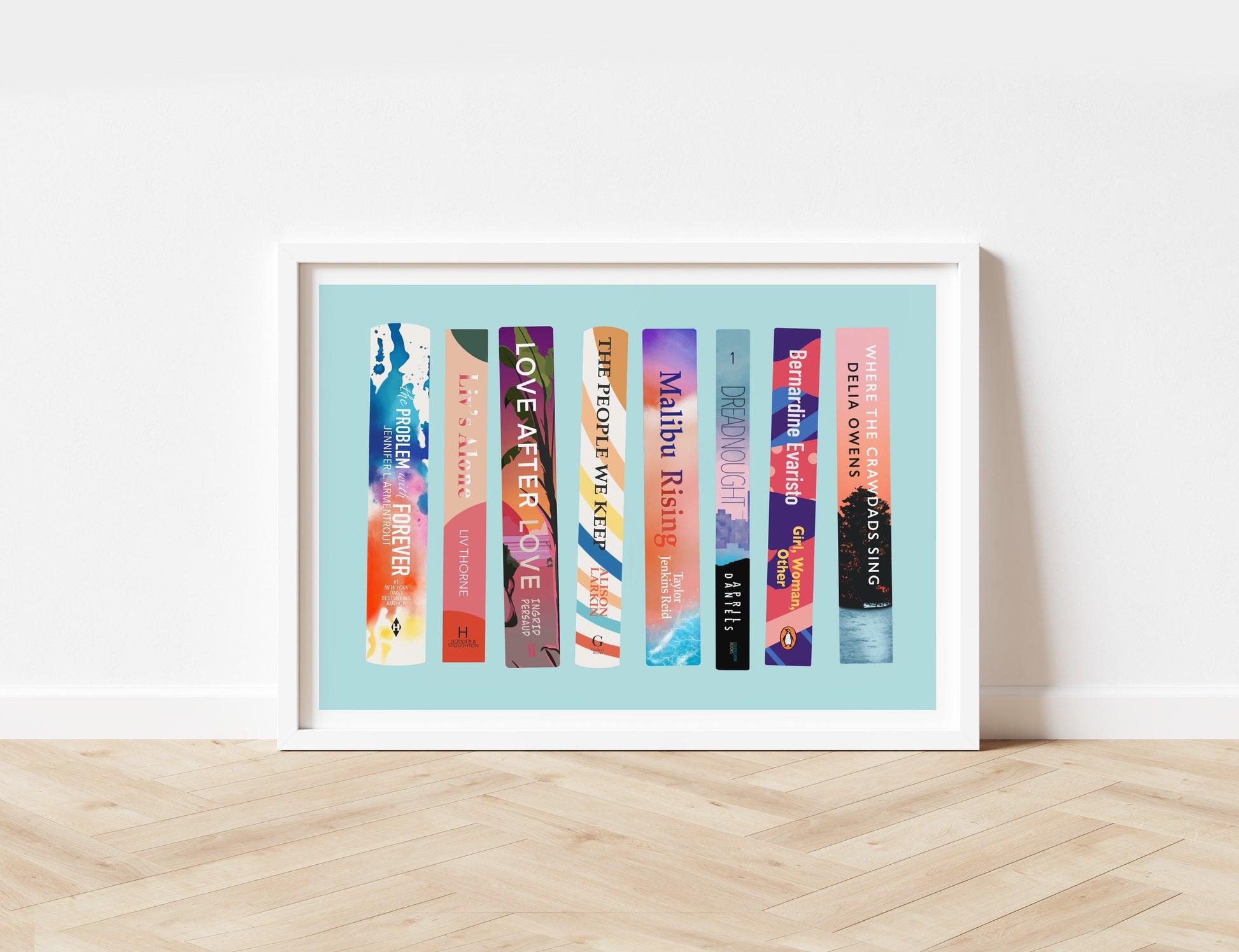 Pretty Book Spines Print Bookish Print Gifts for Book Lovers Gifts for  Bookworm Office Decor Book Print 