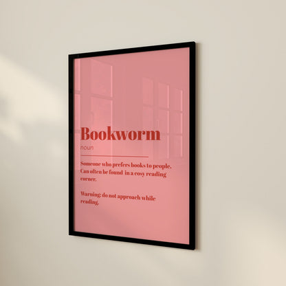 Bookworm Definition Print | Gift for Book Lover | Book Print | Bookish Gifts | Gift for Her | Office Print
