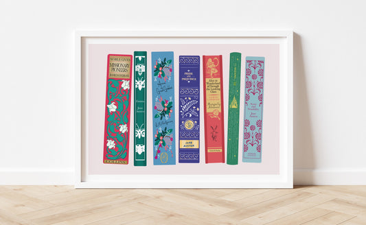 Pretty Book Spines Print | Gifts for Book Lover Women | Bookshelf Decor | Bookworm Gift | Bookish Prints