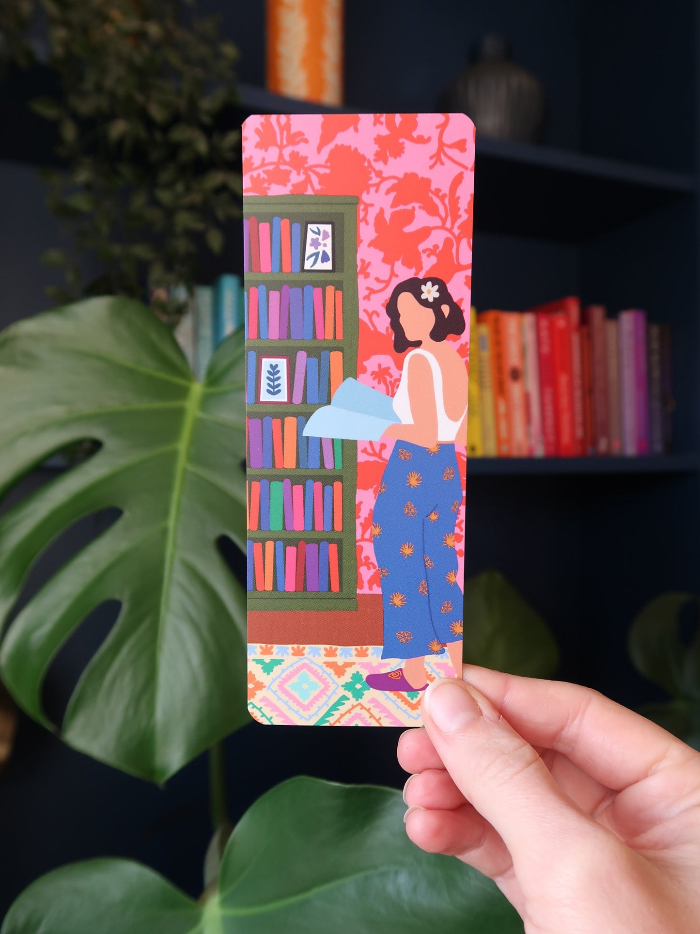 Pink Reading Bookmark | Colourful Bookmark | BFF Gift | Gift for Book Lover Bookworm | Bookmarks for Women