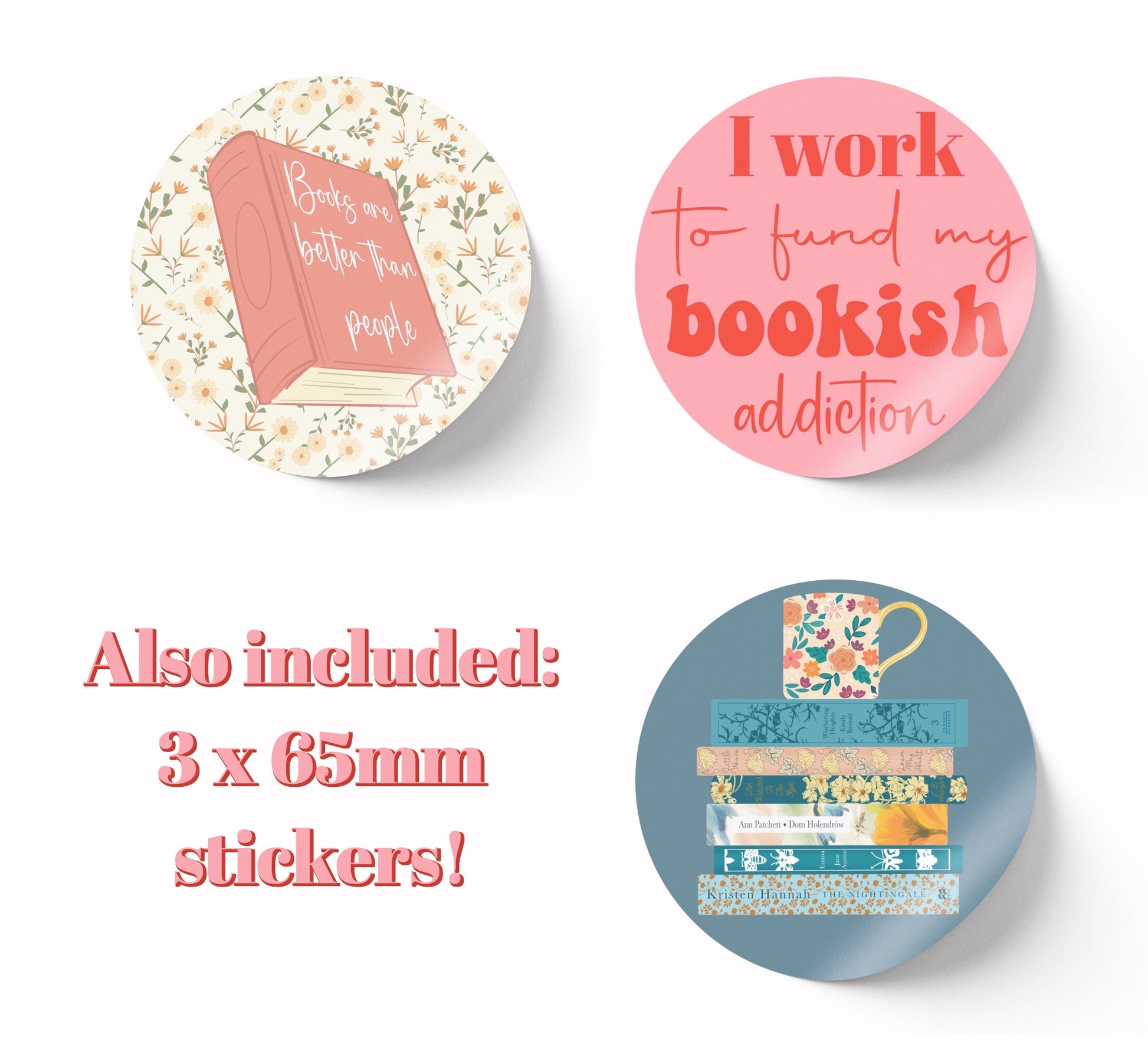 Bookshelf Sticker, Bookish Stickers, Book Stickers, Plant Stickers